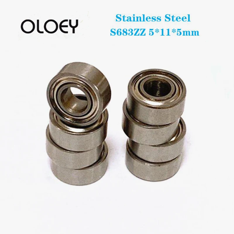 

10/20pcs/lot S683ZZ 3x7x3 mm Stainless Steel Bearing Deep Groove Ball Bearings Miniature Mini Bearing 3*7*3mm