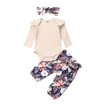 Baby Girl Clothes Newborn baby clothes suit long-sleeved jumpsuit + floral trousers + headscarf three-piece set 0-18M
Baby Girl Clothes Newborn baby clothes suit long-sleeved jumpsuit + floral trousers + headscarf three-piece set 0-18M