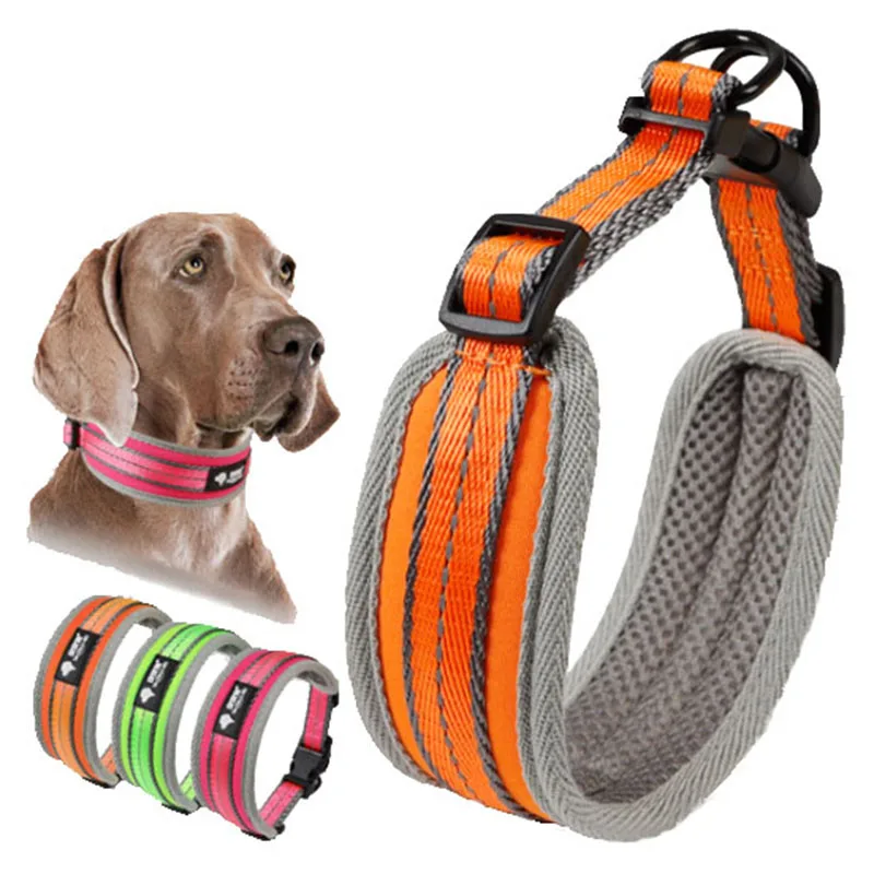 Nylon Reflective Dog Collar Double Layer Mesh Padded Training Collar for Pet Wide Width Comfortable for small Medium Large dogs
Nylon Reflective Dog Collar Double Layer Mesh Padded Training Collar for Pet Wide Width Comfortable for small Medium Large dogs