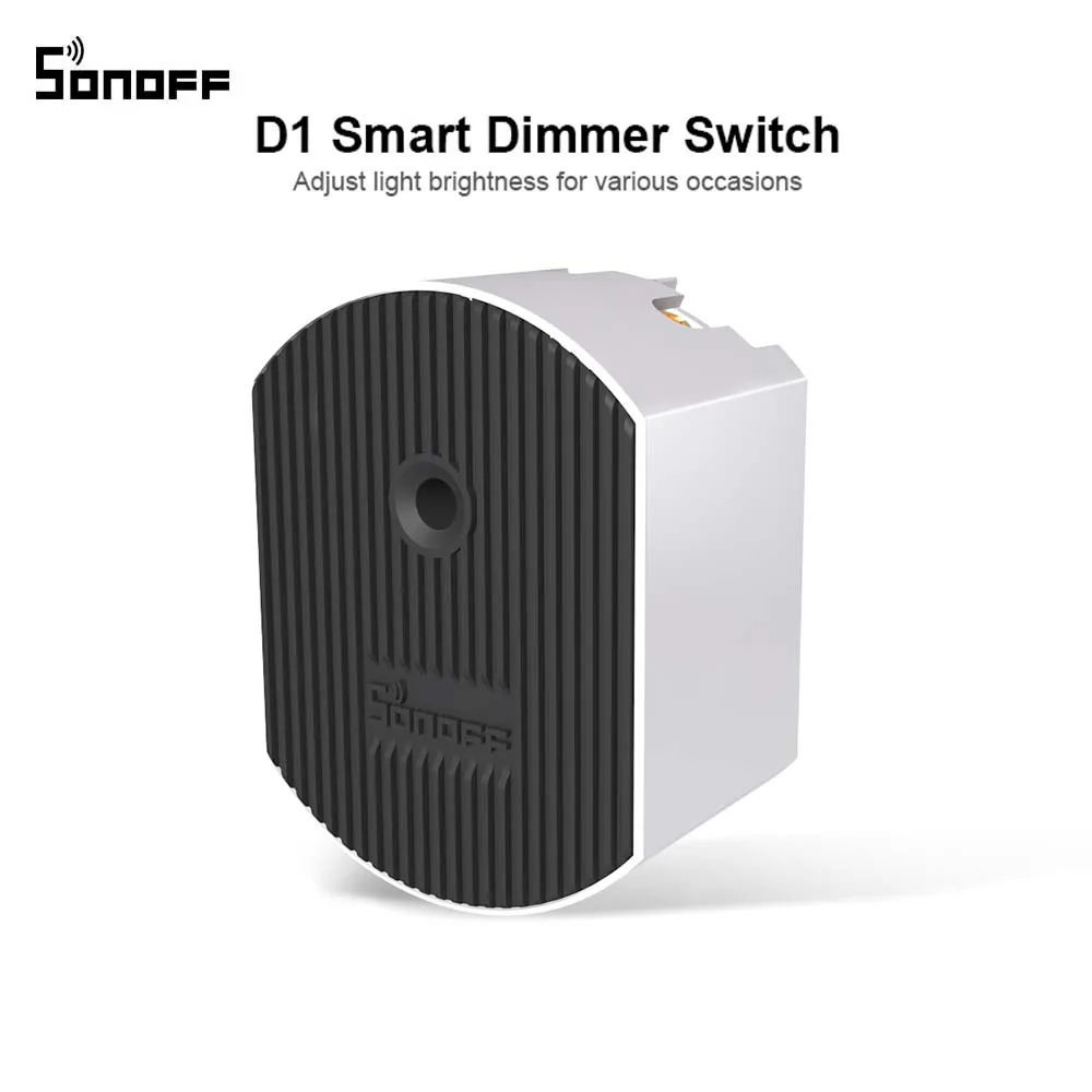 

Sonoff D1 Smart Dimmer 433Mhz RF Controlled & Wi-Fi Switch Adjust Light Brightness Work via eWeLink APP Google Home Alexa