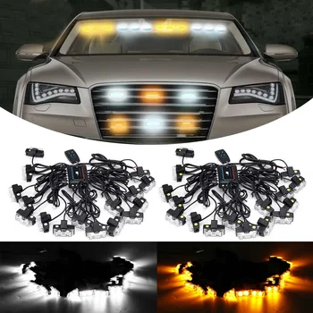 16x2 LED Strobe Lights 32LED Car Remote Control Wireless Grille Flash Lights Warning Grille Lamp Warning Lamps 
16x2 LED Strobe Lights 32LED Car Remote Control Wireless Grille Flash Lights Warning Grille Lamp Warning Lamps