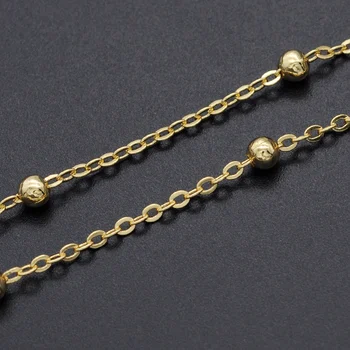 2 Meters/lot Ball Bead Gold Plated DIY Jewelry Link Chain Wholesale Necklace Making Chains Top Quality Bulk Chain
2 Meters/lot Ball Bead Gold Plated DIY Jewelry Link Chain Wholesale Necklace Making Chains Top Quality Bulk Chain