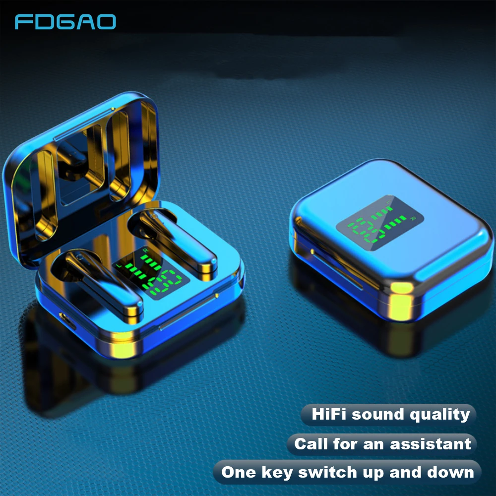 Bluetooth TWS 5.1 Earphone Touch Control Wireless Headphons HiFi Waterproof Sport Earbuds Headset with LED Display Charging Box
Bluetooth TWS 5.1 Earphone Touch Control Wireless Headphons HiFi Waterproof Sport Earbuds Headset with LED Display Charging Box