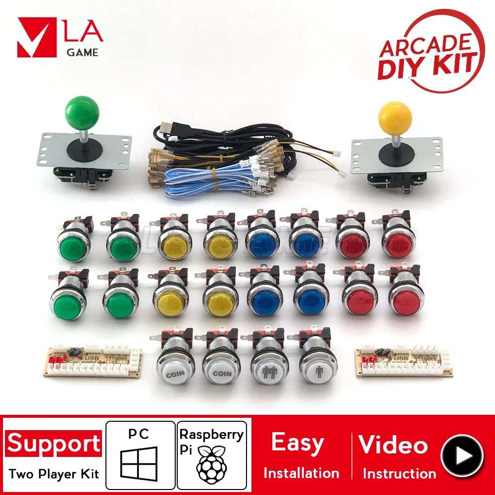 2 player arcade diy placa zero delay arcade to PC Rasberry Pi 4 chrome plated arcade buttons arcade diy kit arcade joystick
2 player arcade diy placa zero delay arcade to PC Rasberry Pi 4 chrome plated arcade buttons arcade diy kit arcade joystick