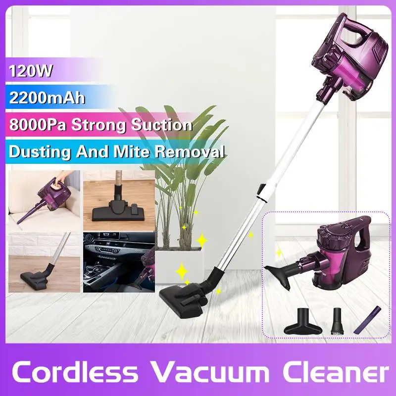 Cordless Vacuum Cleaner 8000PA Powerful Suction Led Light Stick Handheld Portable Vacuum 2 in 1 vaccum cleaner
Cordless Vacuum Cleaner 8000PA Powerful Suction Led Light Stick Handheld Portable Vacuum 2 in 1 vaccum cleaner
