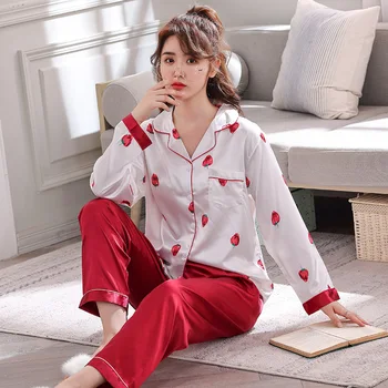 Sleepwear Women 2 Pieces Pajamas Set Cotton Soft Pajamas Plant Animal Printing Leisure Long Sleeve Trousers Spring Autumn
Sleepwear Women 2 Pieces Pajamas Set Cotton Soft Pajamas Plant Animal Printing Leisure Long Sleeve Trousers Spring Autumn