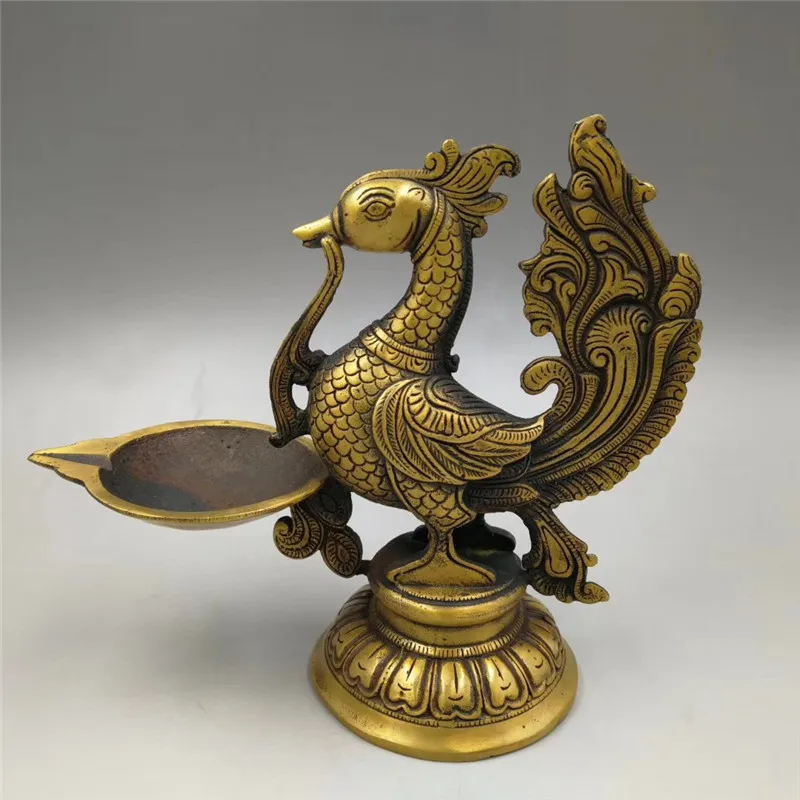 Collection Chinese Brass Carved Mythical Animals Phoenix Old Kerosene Lamp Phoenix Oil Lamp Retro Decoration Statues
Collection Chinese Brass Carved Mythical Animals Phoenix Old Kerosene Lamp Phoenix Oil Lamp Retro Decoration Statues