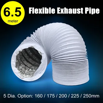 6.5M Aluminum Foil Duct Hose Pipes Fittings Kitchen Exhaust Inline Fan Vent Hoses Ventilation Air Vent Tube 160-250mm Diameter 
6.5M Aluminum Foil Duct Hose Pipes Fittings Kitchen Exhaust Inline Fan Vent Hoses Ventilation Air Vent Tube 160-250mm Diameter