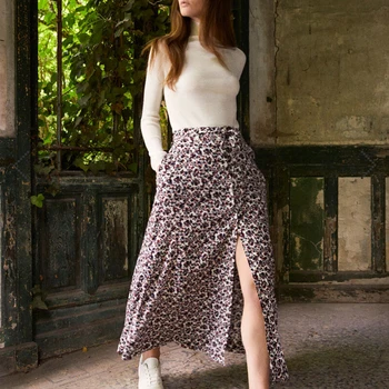 2020 Vintage Women Split Midi Skirt Chic Floral High Waist Ladies Single-breasted Long Skirts With Sashes Female Holiday Clothin
2020 Vintage Women Split Midi Skirt Chic Floral High Waist Ladies Single-breasted Long Skirts With Sashes Female Holiday Clothin