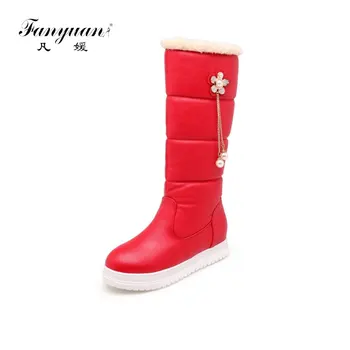 fanyuan New 34-43 Winter Warm Fur Boots Ladies Warm mid-calf Snow Boots Women 2019 Casual Flat Platform Shoes Woman
fanyuan New 34-43 Winter Warm Fur Boots Ladies Warm mid-calf Snow Boots Women 2019 Casual Flat Platform Shoes Woman
