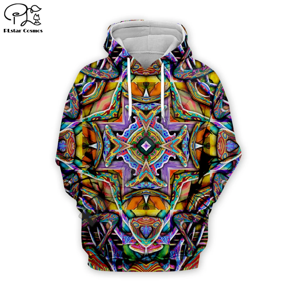 3d psychedelic hoodies trippy graffiti print hooded pullover