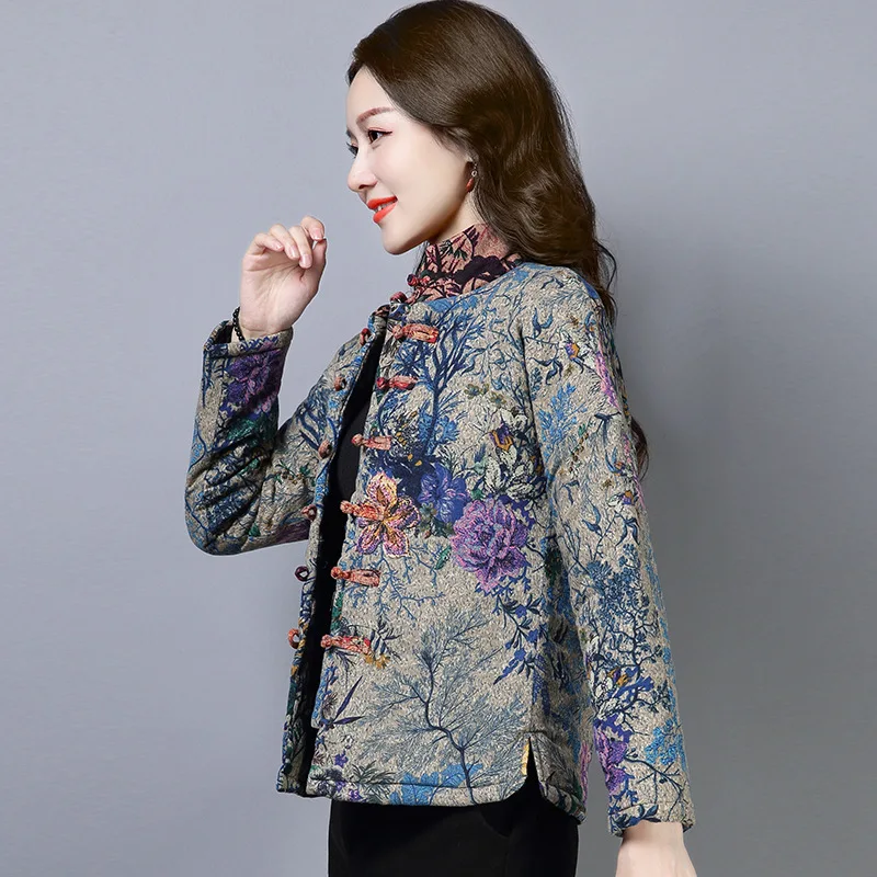 Autumn And Winter New Style Ethnic-Style WOMEN'S Wadded Jacket Small Cotton-Padded Jacket Short Cotton Linen Printed Warm Cotton
Autumn And Winter New Style Ethnic-Style WOMEN'S Wadded Jacket Small Cotton-Padded Jacket Short Cotton Linen Printed Warm Cotton