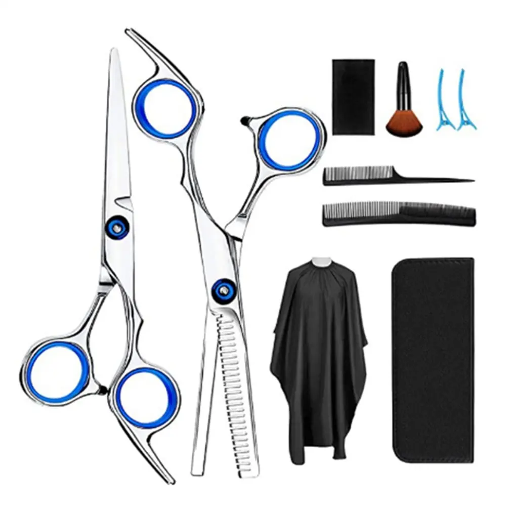 Hairdressing Scissors Ten Sets of Flat Scissors Teeth Scissors Thinning Hair Salon Children Home Hairdressing Tool Set
Hairdressing Scissors Ten Sets of Flat Scissors Teeth Scissors Thinning Hair Salon Children Home Hairdressing Tool Set