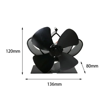 5-Blades Heat Powered Stove Fan Wood Log Burner Fireplace Top Fan Environmental
5-Blades Heat Powered Stove Fan Wood Log Burner Fireplace Top Fan Environmental