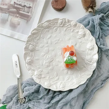 flowers Ceramic Relief dinnerware Plates Beef Plate tableware Round Solid Color Dessert Dish Simple and Creative Salad Dishes
flowers Ceramic Relief dinnerware Plates Beef Plate tableware Round Solid Color Dessert Dish Simple and Creative Salad Dishes