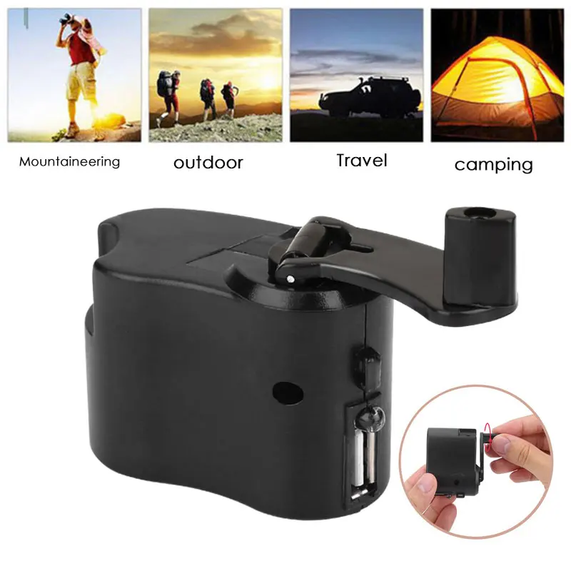 Outdoor Emergency Hand Power Dynamo Hiking Clockwise Rotation ABS USB Survival Gear Hand Crank Charger Portable Backpack
Outdoor Emergency Hand Power Dynamo Hiking Clockwise Rotation ABS USB Survival Gear Hand Crank Charger Portable Backpack