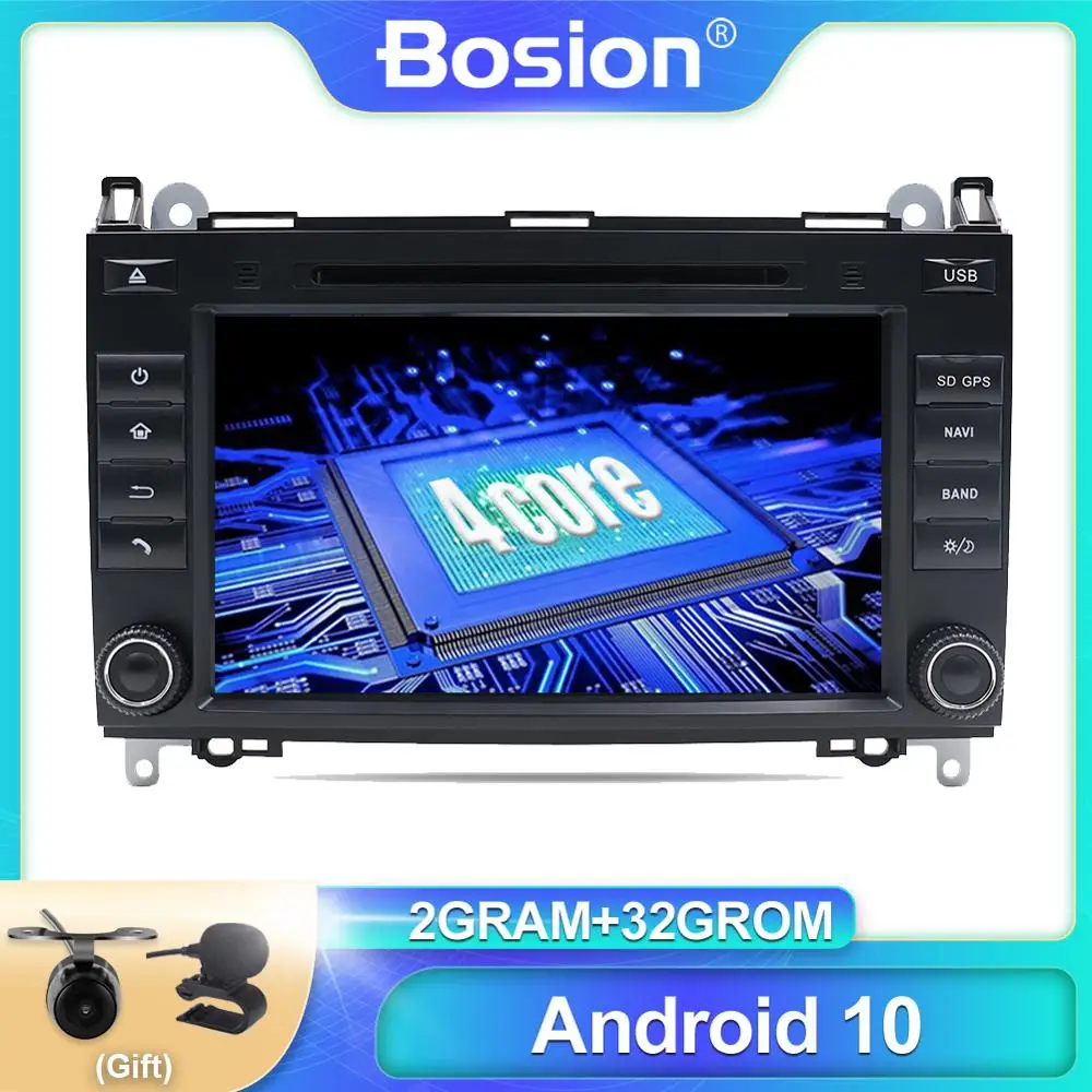 2 DIN android 10 автомобильный DVD плеер для Mercedes Benz Sprinter B200 W209 W169 B class W245 B170 Vito W639 GPS