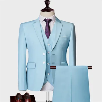 My Loddy Men Suits Pure Color Formal Blazer Slim Fit Fashion Business 3 Piece Suits for Wedding Tuxedo (Jacket +Vest + Pants)
My Loddy Men Suits Pure Color Formal Blazer Slim Fit Fashion Business 3 Piece Suits for Wedding Tuxedo (Jacket +Vest + Pants)