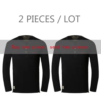 2 Pcs/Lot Shirt Men T-shirt 100% Cotton Long Sleeve V-neck Autumn Fashion High Quality Brand Casual Mens Tshirt Homme Tops Tees 
2 Pcs/Lot Shirt Men T-shirt 100% Cotton Long Sleeve V-neck Autumn Fashion High Quality Brand Casual Mens Tshirt Homme Tops Tees