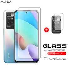 Protecteur d'écran pour Xiaomi, en verre trempé pour Redmi 10, Note 11 Pro, Mi 11 Lite, 5G, NE Note 11, 11S, 11T, 10 Pro, 10S, 9=