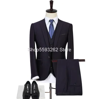 Men's Wear Big Size Slim Fit Three-piece Set Positive Pack Suit Pack Marriage Groom Dress Men Business Leisure Suit Suit
Men's Wear Big Size Slim Fit Three-piece Set Positive Pack Suit Pack Marriage Groom Dress Men Business Leisure Suit Suit