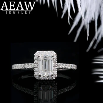 AEAW 0.7ct 4*6mm Emerald Cut Moissanite Stone Rings For Women 18k 14k White Gold Rose Gold Romantic Wedding Engagement Rings
AEAW 0.7ct 4*6mm Emerald Cut Moissanite Stone Rings For Women 18k 14k White Gold Rose Gold Romantic Wedding Engagement Rings