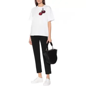 2020 Spring And Summer New Sequin Cherry women casual white cotton T-shirt
2020 Spring And Summer New Sequin Cherry women casual white cotton T-shirt
