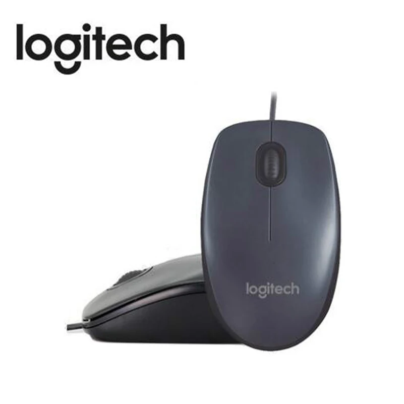 

original Logitech M90 1000DPI Wired USB Optical Mouse Ergonomic design laptop PC Wired Mice for PC Notebook TV Box with package