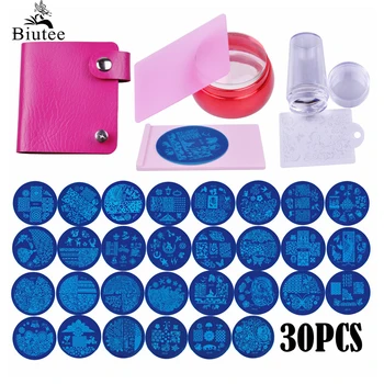 Biutee 30pcs Rould Stamp Templates +1 Scraper Set DIY Nail Plates Manicure Nail Decoration Tools Hot New Flower Animal Pattern 
Biutee 30pcs Rould Stamp Templates +1 Scraper Set DIY Nail Plates Manicure Nail Decoration Tools Hot New Flower Animal Pattern