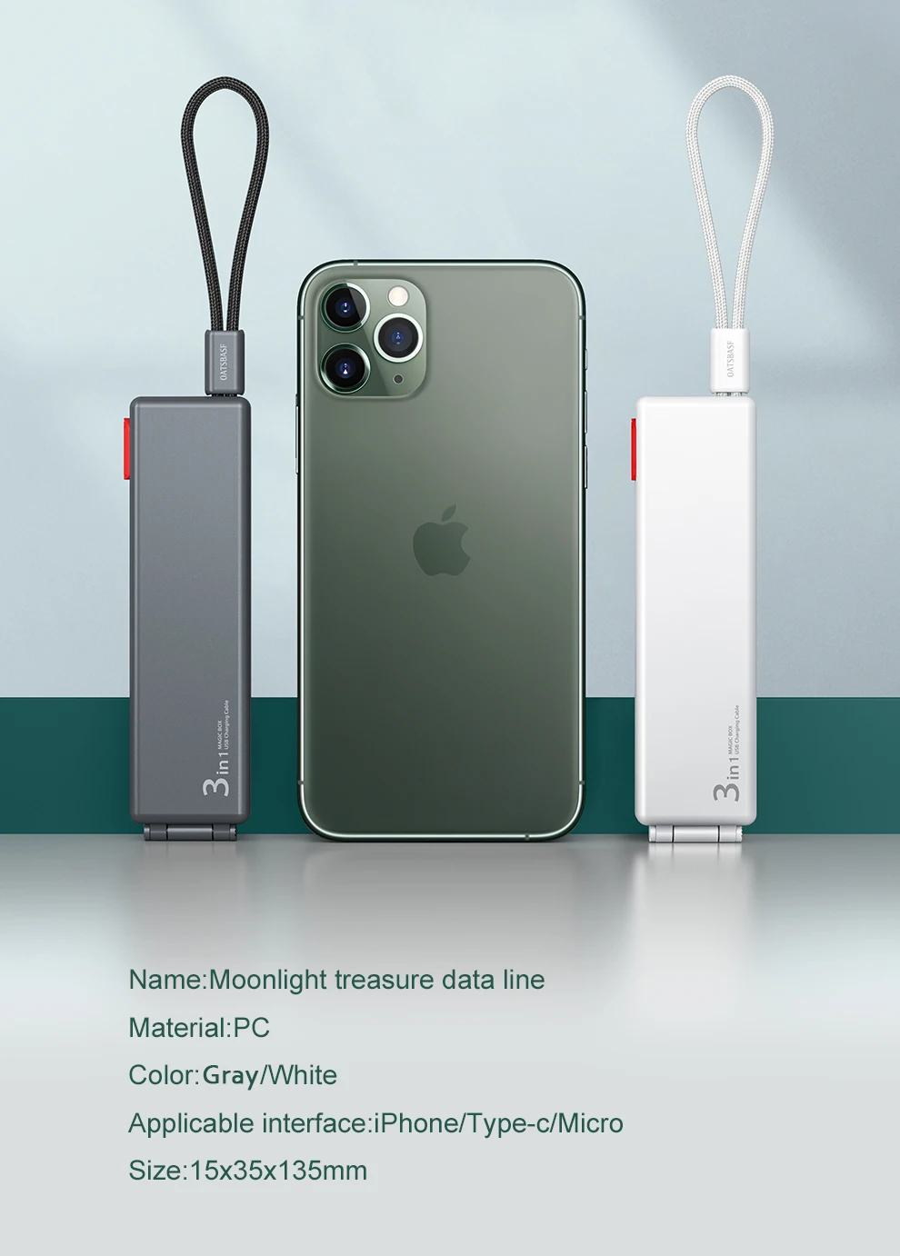 OATSBASF micro usb type c cable xiaomi iphone xr charger 3 IN 1 magnetic redmi k30 pro lightning cable iphone 7 fast charging OATSBASF micro usb type c cable xiaomi iphone xr charger 3 IN 1 magnetic redmi k30 pro lightning cable iphone 7 fast charging