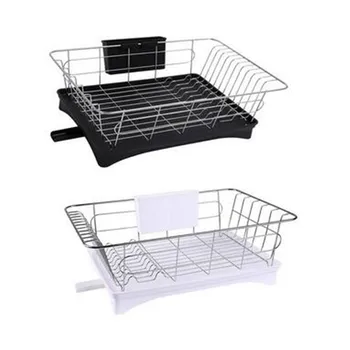 Stainless Steel Dish Drainer Drying Rack With 3-Piece Set Removable Rust Proof Utensil Holde For Kitchen Counter Storage Rack
Stainless Steel Dish Drainer Drying Rack With 3-Piece Set Removable Rust Proof Utensil Holde For Kitchen Counter Storage Rack