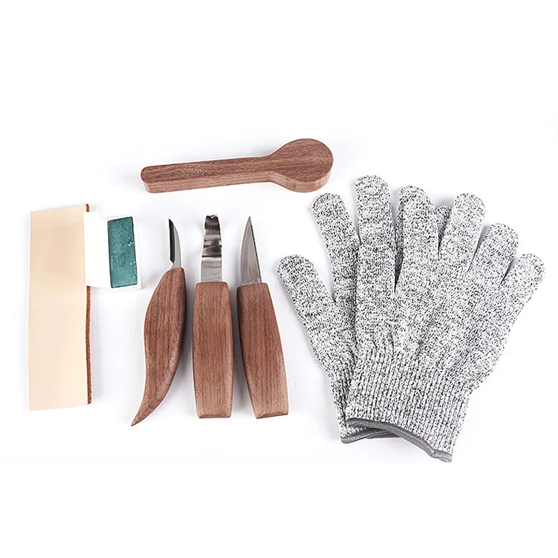 7Pc Wood Carving Tools Set - Hook Carving Knife, Whittling Knife, and Detail Wood Knife for Spoon, Bowl, Cup Or General Woodwork
7Pc Wood Carving Tools Set - Hook Carving Knife, Whittling Knife, and Detail Wood Knife for Spoon, Bowl, Cup Or General Woodwork