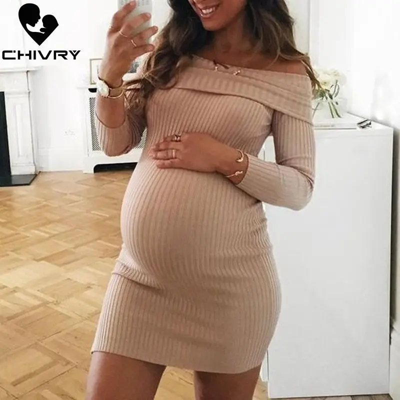 Chivry 2020 Pregnant Women Pregnancy Dress Casual Long Sleeve Slash Neck Solid Mini Dress Nursing Maternity Clothing Dresses
Chivry 2020 Pregnant Women Pregnancy Dress Casual Long Sleeve Slash Neck Solid Mini Dress Nursing Maternity Clothing Dresses