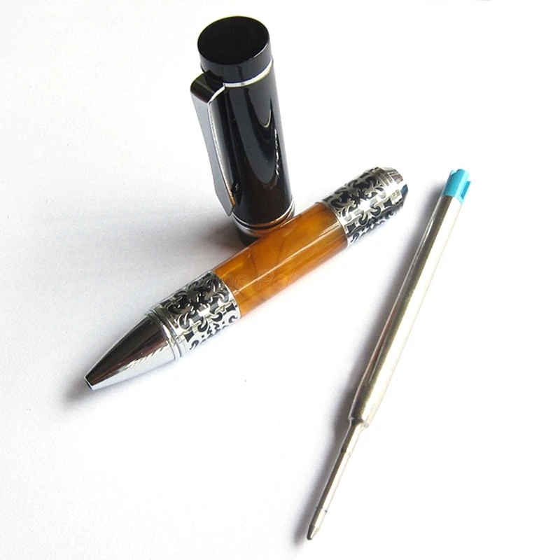 Bookworm 675 Elegant Metal Amber Celluloid Kawaii Flower Pattern Ballpoint Pen For Business Writing Gift Pen
Bookworm 675 Elegant Metal Amber Celluloid Kawaii Flower Pattern Ballpoint Pen For Business Writing Gift Pen