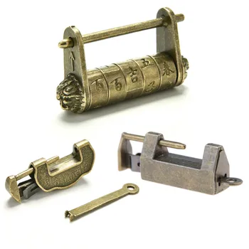 3 Styles Metal Iron Alloy Chinese Vintage Antique Bronze Keyed Padlock Retro Combination Password Lock Jewelry Box Padlock
3 Styles Metal Iron Alloy Chinese Vintage Antique Bronze Keyed Padlock Retro Combination Password Lock Jewelry Box Padlock
