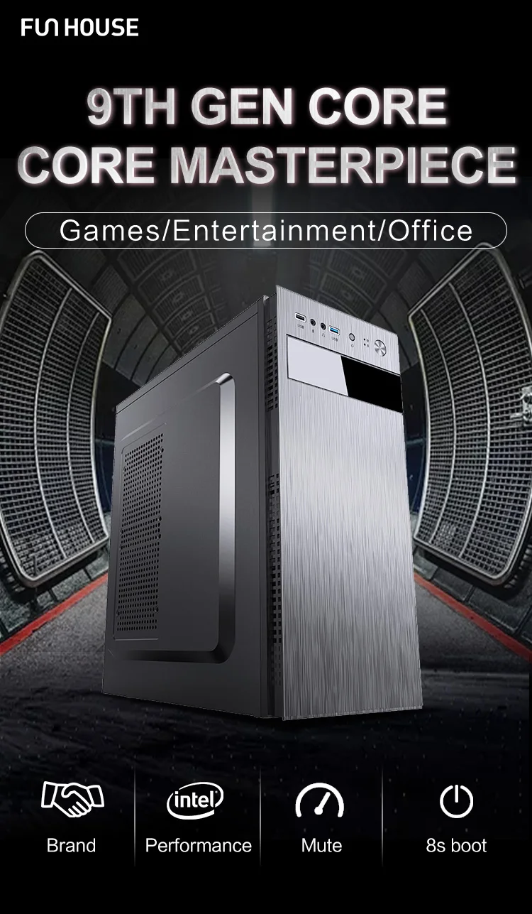 Funhouse Computers Intel 9th Gen i3 9100F Quad-core 8G DDR4 Memory 120G SSD Home Desktop PC Assembly Whole Set with 24'Monitor Funhouse Computers Intel 9th Gen i3 9100F Quad-core 8G DDR4 Memory 120G SSD Home Desktop PC Assembly Whole Set with 24'Monitor
