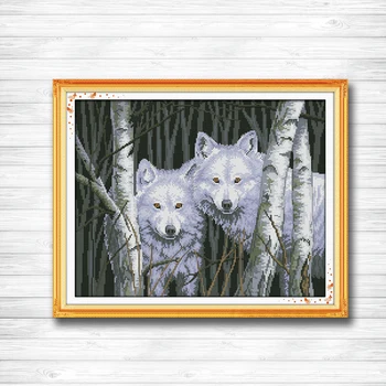 Wolves in woods Pattern print on canvas DMC 11CT 14CT Cross Stitch kit needlework Set all for embroidery The Wolf forest scenery
Wolves in woods Pattern print on canvas DMC 11CT 14CT Cross Stitch kit needlework Set all for embroidery The Wolf forest scenery