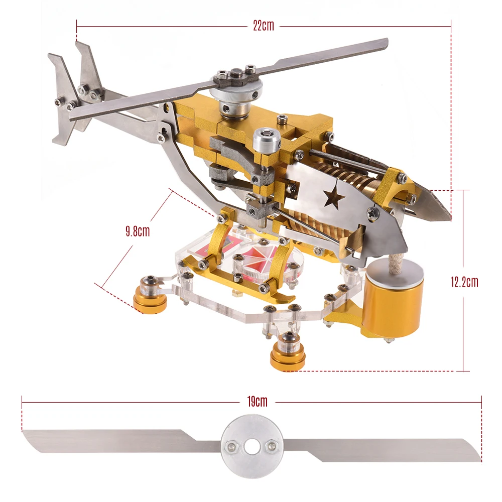 Vacuum Stirling Engine Generator Model 300-1000RPM Transport Helicopter Design Stirling Engine Motor Kit Science Metal Toy
Vacuum Stirling Engine Generator Model 300-1000RPM Transport Helicopter Design Stirling Engine Motor Kit Science Metal Toy
