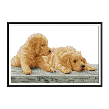 "Two Dogs" Aniamls cartoon Counted cross stitch kit 14ct 11ct printed fabric embroidery DIY needlework High Quality
"Two Dogs" Aniamls cartoon Counted cross stitch kit 14ct 11ct printed fabric embroidery DIY needlework High Quality