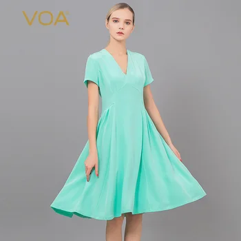 VOA Rose Red Heavyweight Silk Womens Clothing Deep V-neck Office Lady Solid Dresses Woman Party Night Dress A10212
VOA Rose Red Heavyweight Silk Womens Clothing Deep V-neck Office Lady Solid Dresses Woman Party Night Dress A10212