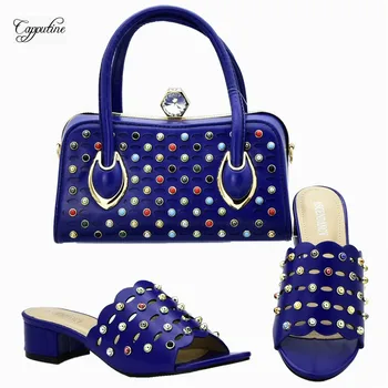Beautiful design royal blue slipper shoes and bag Set for lady 111-1 heel height 4.5cm
Beautiful design royal blue slipper shoes and bag Set for lady 111-1 heel height 4.5cm