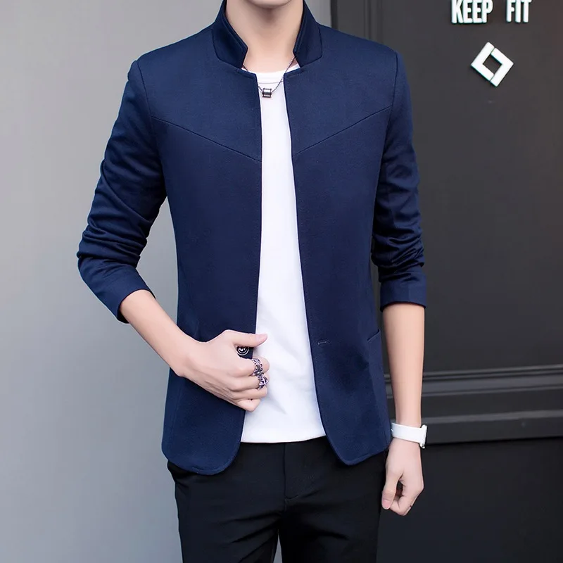 Spring And Autumn Korean-style Casual Stand Collar Men Slim Fit Suit Solid Color Large Size Coat Small Suit Sun Yat-sen Costume
Spring And Autumn Korean-style Casual Stand Collar Men Slim Fit Suit Solid Color Large Size Coat Small Suit Sun Yat-sen Costume