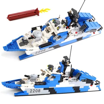 GUDI Military Marine Building Blocks set Technic Cops Stealth Missile Boat creative assembly DIY model Toys for children gift
GUDI Military Marine Building Blocks set Technic Cops Stealth Missile Boat creative assembly DIY model Toys for children gift