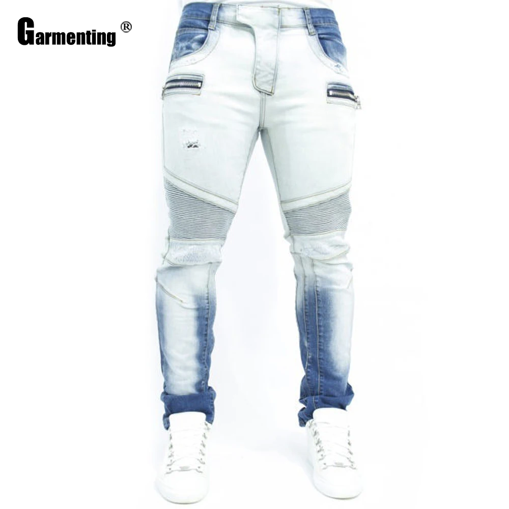 Plus size 4xl 5xl Men Jeans Demin Pants Autumn Trendy 2020 New Patchwork Male Sexy Jean Trousers Pleated Slim Bottom Skinny Pant
Plus size 4xl 5xl Men Jeans Demin Pants Autumn Trendy 2020 New Patchwork Male Sexy Jean Trousers Pleated Slim Bottom Skinny Pant