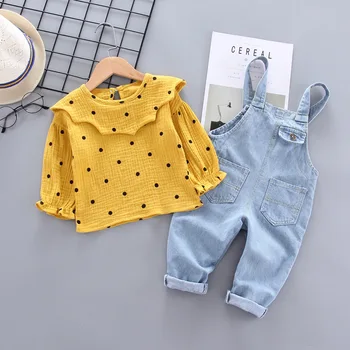 Baby girls 2pcs clothes sets spring autumn infant fashion cotton tops+denim overalls tracksuits for bebe girls toddler outfits
Baby girls 2pcs clothes sets spring autumn infant fashion cotton tops+denim overalls tracksuits for bebe girls toddler outfits
