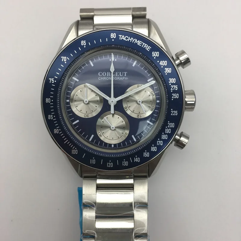 Men Watch Sport 24 hours Multifunction Watches Full Steel full chronograph Quartz Clock Men Relogio Masculino Corgeut 40mm 
Men Watch Sport 24 hours Multifunction Watches Full Steel full chronograph Quartz Clock Men Relogio Masculino Corgeut 40mm