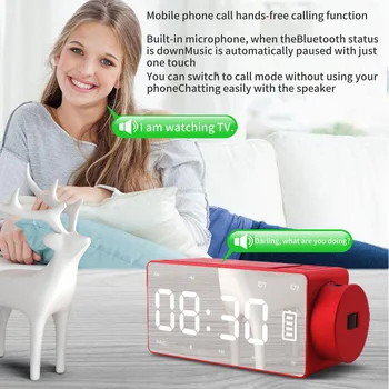 Bedroom Smart Alarm Clock Projection Music Playing FM Radios Wireless Charging Multifunction One-Click Snooze Bluetooth Speaker
Bedroom Smart Alarm Clock Projection Music Playing FM Radios Wireless Charging Multifunction One-Click Snooze Bluetooth Speaker