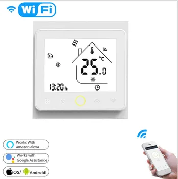 3A WiFi Thermostat Heater Temperature Controller LCD Touch Screen Backlight for Water Works with Alexa Google Home
3A WiFi Thermostat Heater Temperature Controller LCD Touch Screen Backlight for Water Works with Alexa Google Home