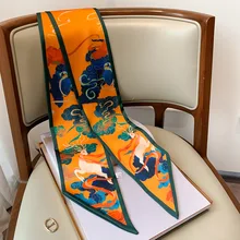 Luxury Brand Small Silk Scarf Women Narrow ribbon bound scarf Ladies Printt Scarves Hair Neck Covers Female Decorative Kerchief
Luxury Brand Small Silk Scarf Women Narrow ribbon bound scarf Ladies Printt Scarves Hair Neck Covers Female Decorative Kerchief
