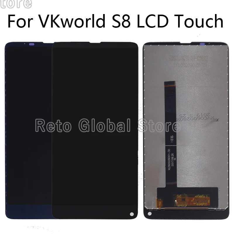 100% оригинал для VKworld S8 ЖК дисплей + сенсорный экран дигитайзер аксессуары s8